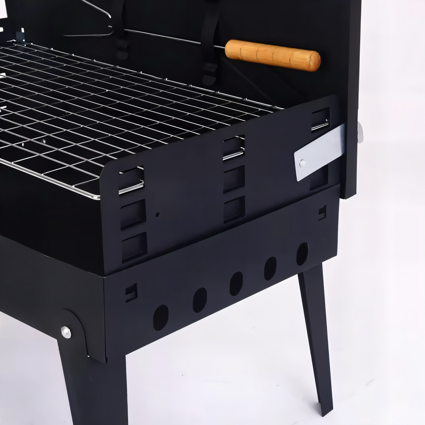 Premium Tragbarer Holzkohlegrill – Klappbarer BBQ-Grill mit Belüftung & Aschesystem | Kompakt, Stabil & Ideal für Camping, Garten & Terrasse