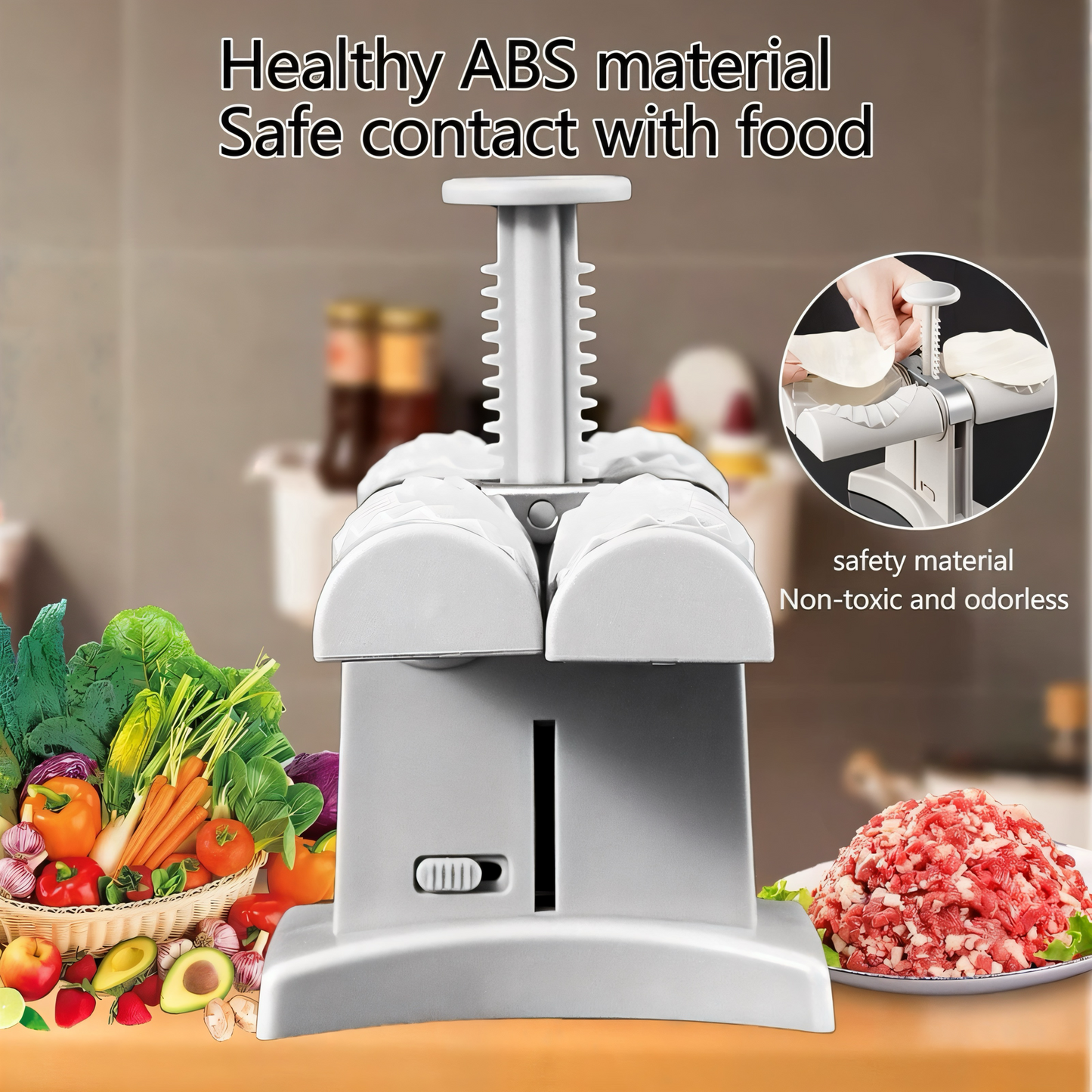 2-in-1 Dumpling Maker & Teigtaschenformer – Doppelte Presse für Maultaschen, Ravioli & Gyoza | BPA-frei, Edelstahl, Einfach & Schnell