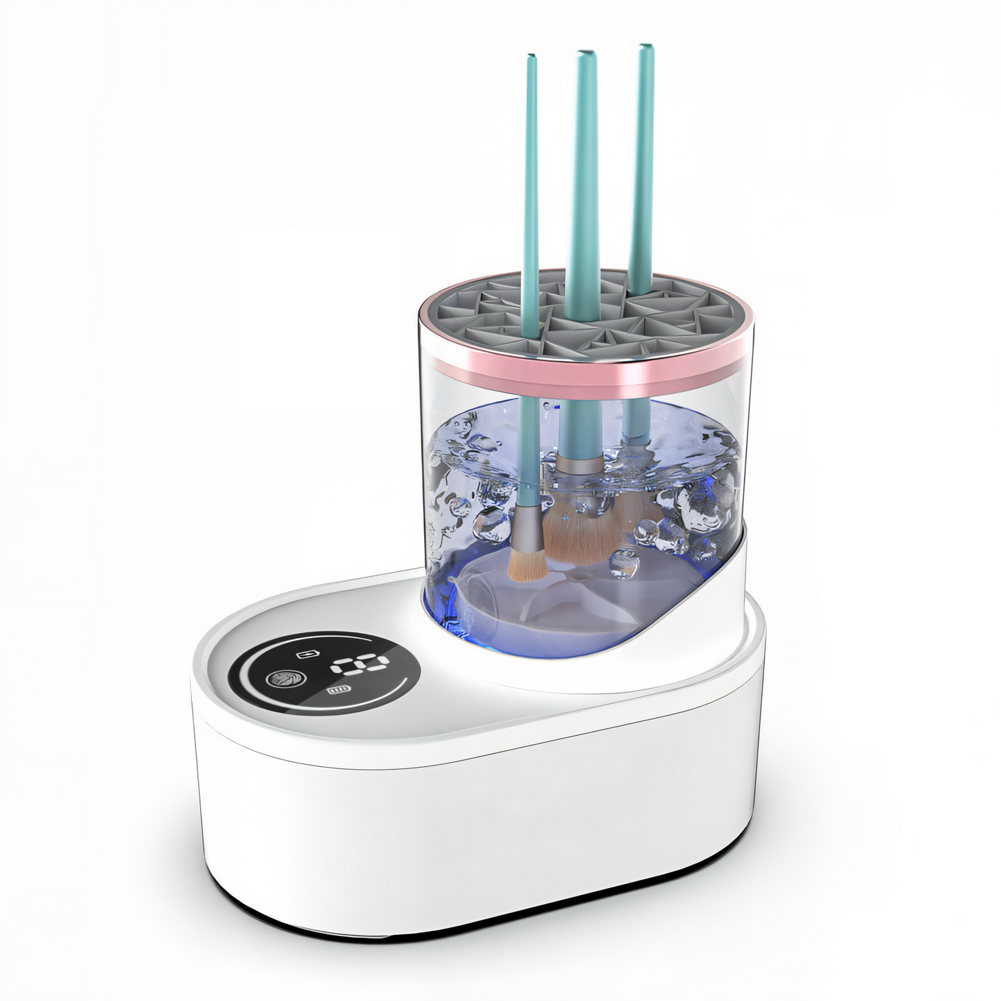 Wiederaufladbarer Make-up-Pinselreiniger | Automatisches 2-in-1 elektrisches Reinigungs- und Trocknungsgerät – Kein Akku erforderlich | Professionelle Waschstation für Make-up-Pinsel