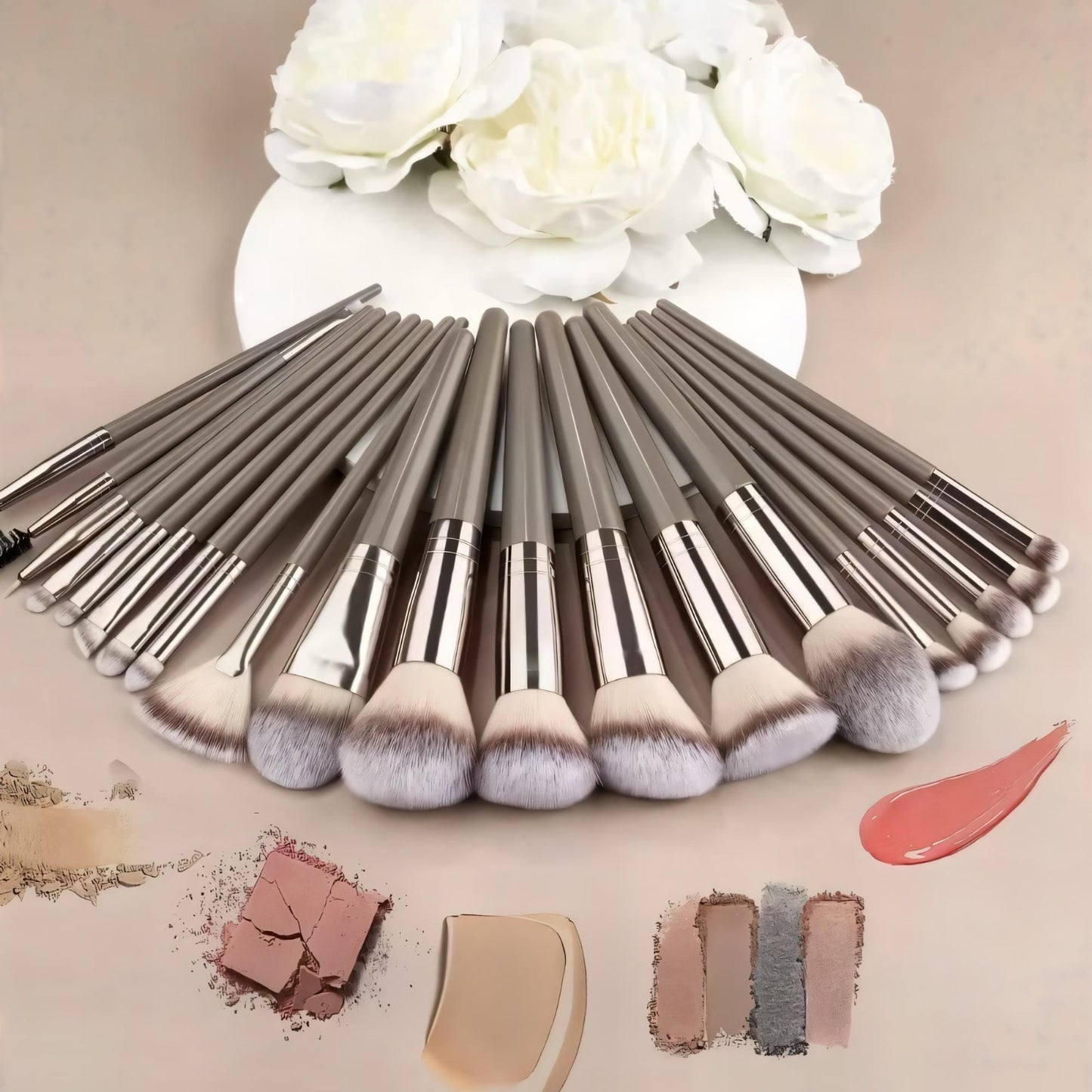 40-teiliges Premium Make-up-Pinsel- und Schwämmchen-Set – Weiche Beauty Blender, Kosmetik-Pinsel, Stirnband & Zubehör – Komplettes Make-up-Set für Gesicht & Augen, Perfekt für Anfänger & Profis