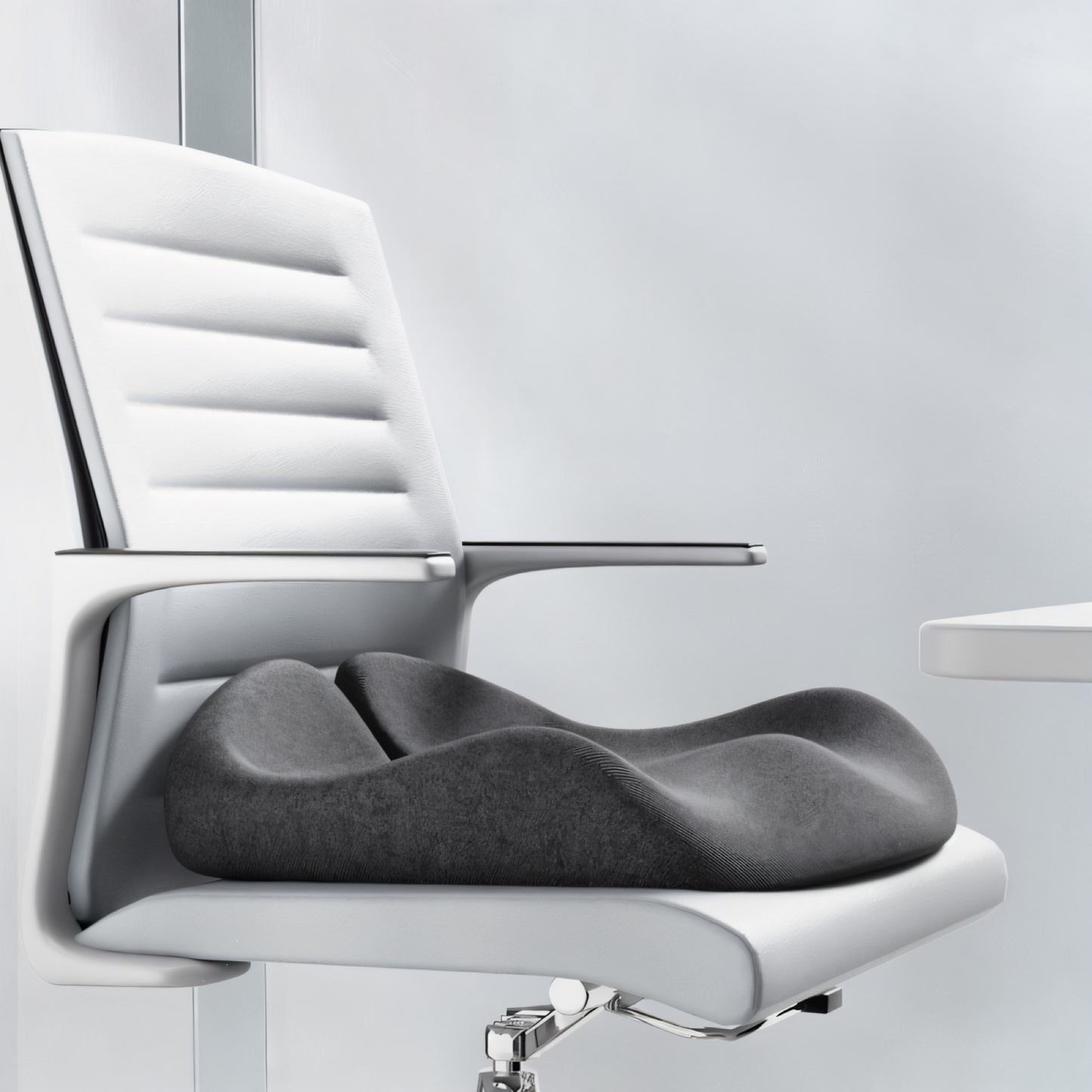 Orthopädisches Sitzkissen aus Memory Foam – Ergonomisches Steißbeinkissen gegen Rücken-, Ischias- & Steißbeinschmerzen – Atmungsaktiv, rutschfest & Dr
