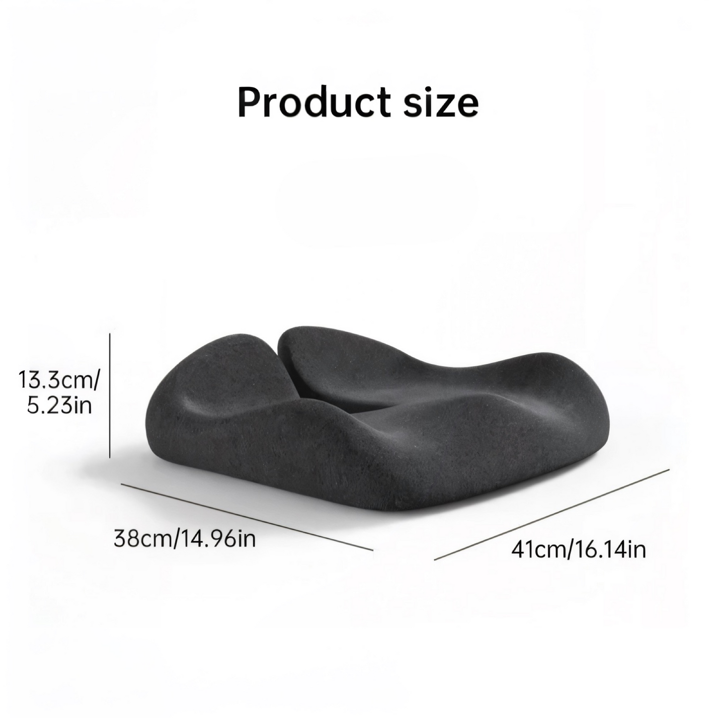 Orthopädisches Sitzkissen aus Memory Foam – Ergonomisches Steißbeinkissen gegen Rücken-, Ischias- & Steißbeinschmerzen – Atmungsaktiv, rutschfest & Dr