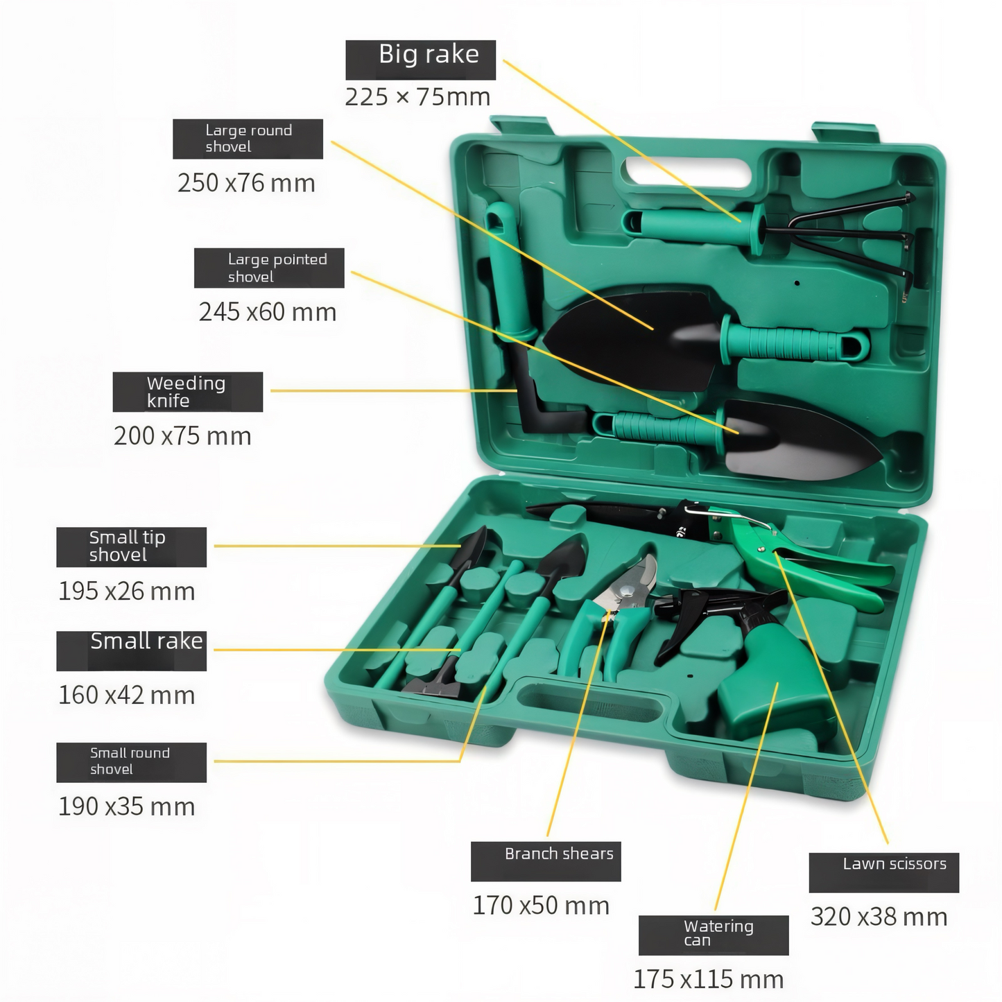 Premium 12-teiliges Gartenwerkzeug-Set mit Tragetasche – Profi Gartenschere, Handschaufel, Hacke, Unkrautstecher, Sprühflasche – Rostfrei, Ergonomisch, Ideal für Gartenarbeit, Balkon & Zimmerpflanzen