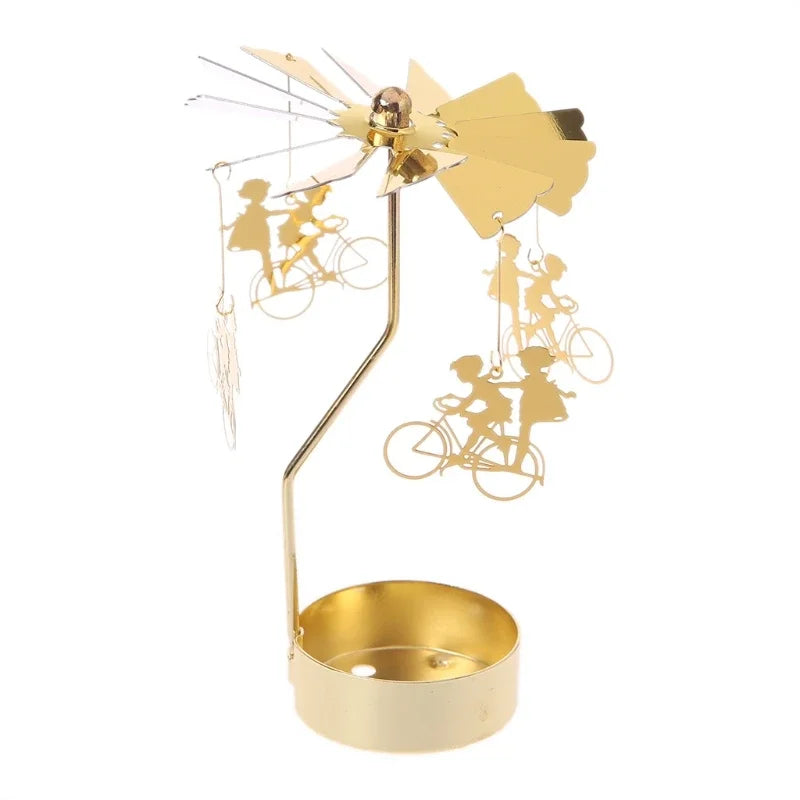 1-teiliges Metall-Drehkerzenhalter - Rotierender Kerzenhalter für Weihnachten, Dinnerpartys, Hochzeiten & stilvolle Dekoration