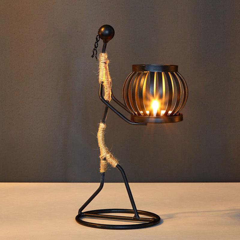 Nordischer Stil Kerzenhalter aus Eisen – Elegante Tischdekoration für Candlelight Dinner und Wohnaccessoires