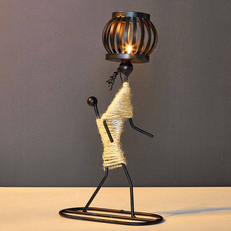 Nordischer Stil Kerzenhalter aus Eisen – Elegante Tischdekoration für Candlelight Dinner und Wohnaccessoires