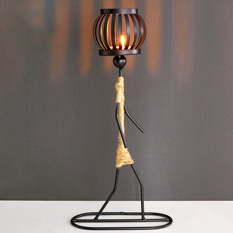 Nordischer Stil Kerzenhalter aus Eisen – Elegante Tischdekoration für Candlelight Dinner und Wohnaccessoires