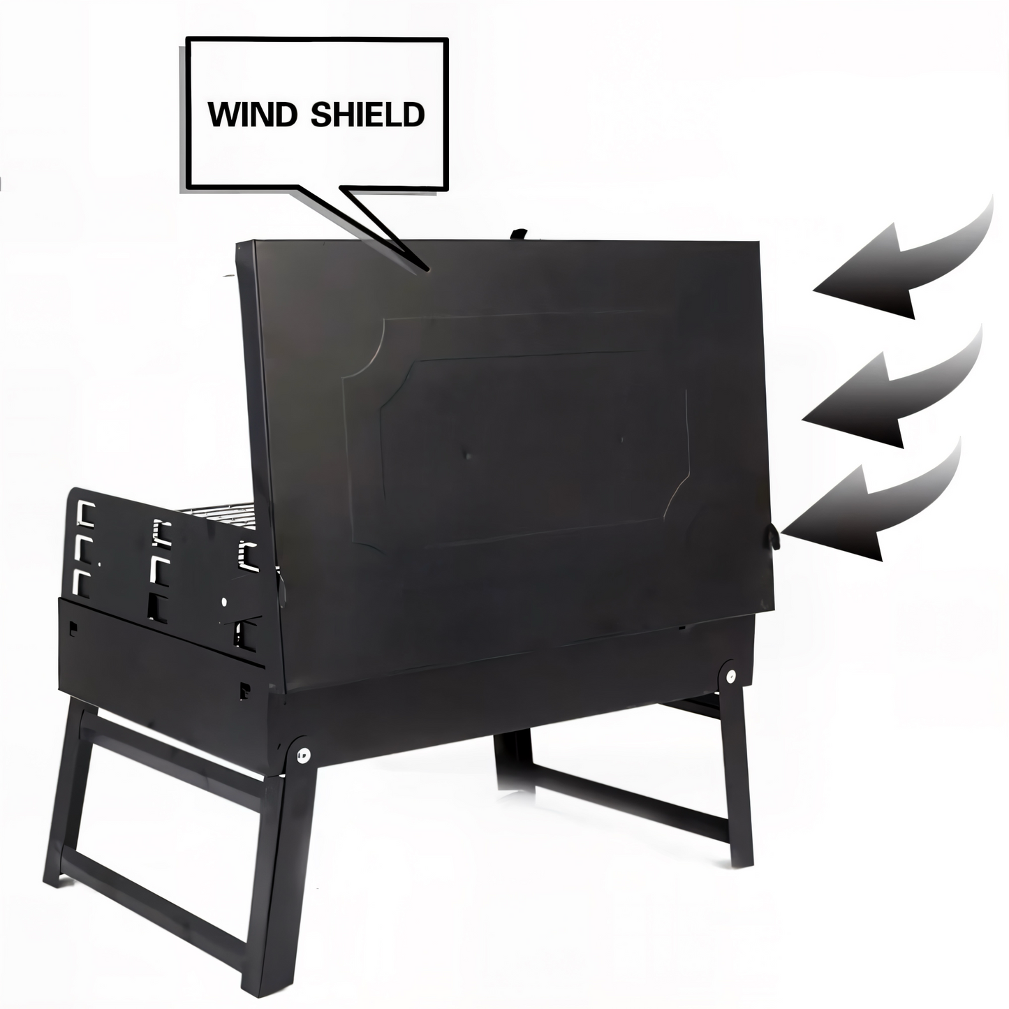 Premium Tragbarer Holzkohlegrill – Klappbarer BBQ-Grill mit Belüftung & Aschesystem | Kompakt, Stabil & Ideal für Camping, Garten & Terrasse