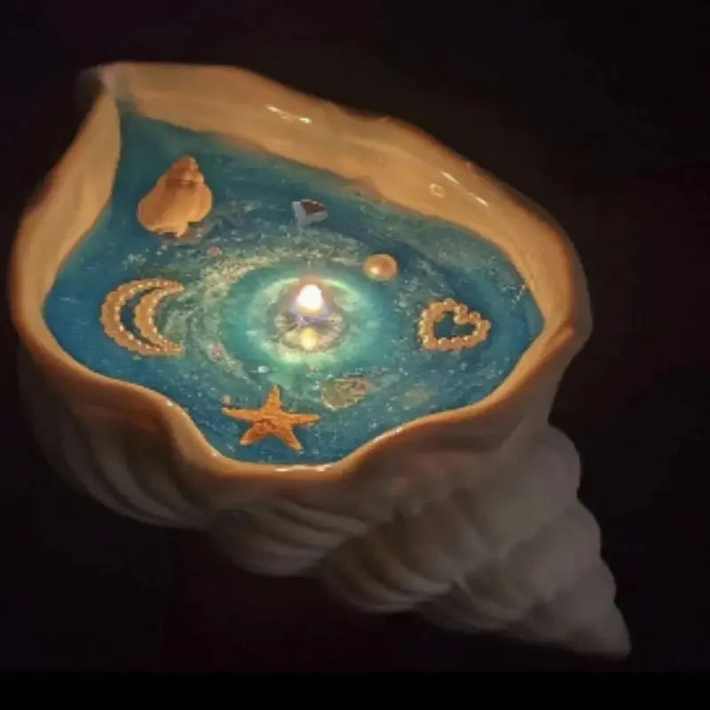 Kreative Sea Shell Aromatherapy Kerzen- Sternfisch- und Muschel-Design, Perfekt für Entspannung und Dekoration
