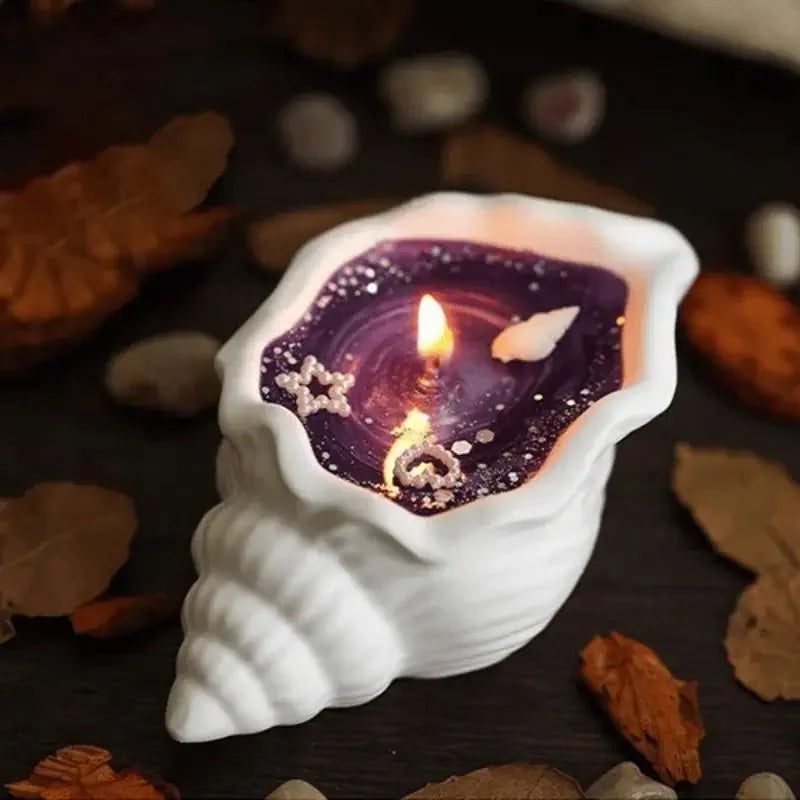 Kreative Sea Shell Aromatherapy Kerzen- Sternfisch- und Muschel-Design, Perfekt für Entspannung und Dekoration