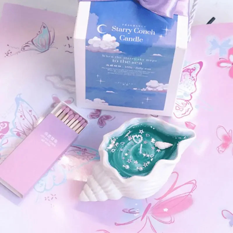 Kreative Sea Shell Aromatherapy Kerzen- Sternfisch- und Muschel-Design, Perfekt für Entspannung und Dekoration