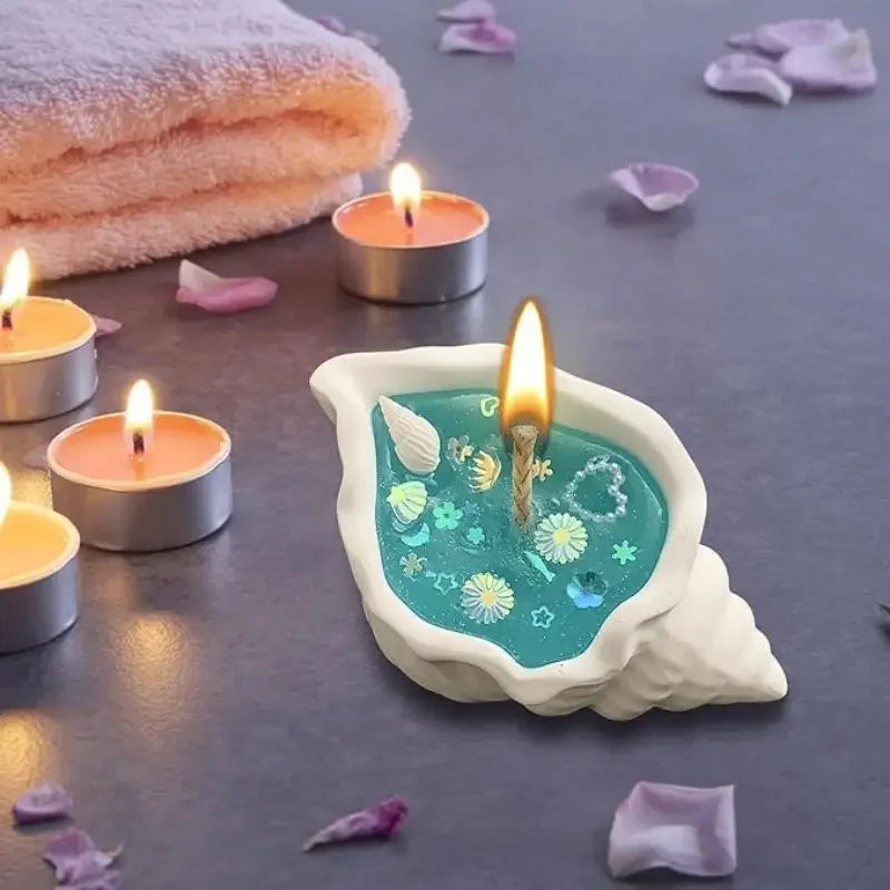 Kreative Sea Shell Aromatherapy Kerzen- Sternfisch- und Muschel-Design, Perfekt für Entspannung und Dekoration